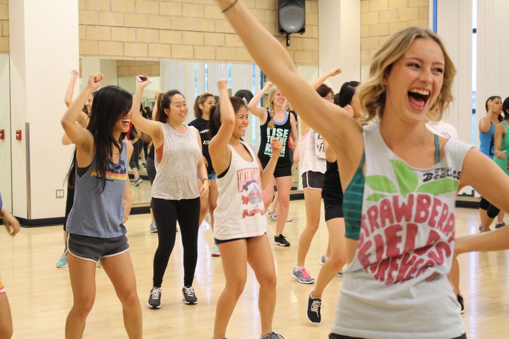 UCI Panhellenic sorority members gathered together