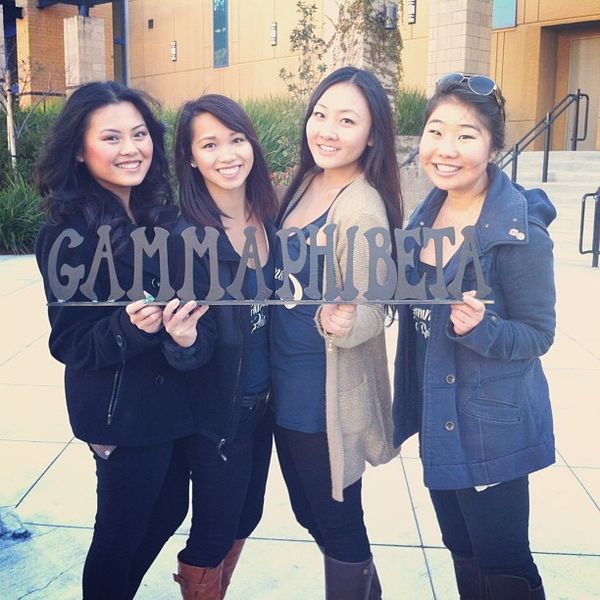 UCI sorority members together at a chapter event