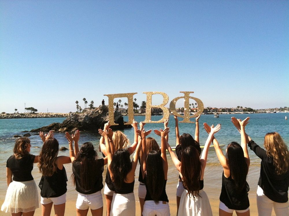 UCI Panhellenic members at a campus gathering